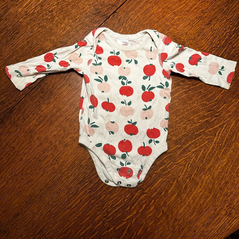 Hanna Anderson Apple Print onesie